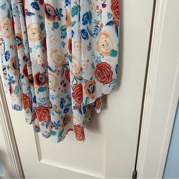 Liberty Love Crochet Cream Top Sleeveless Y2K Fairy Asymmetrical  Size 2XL - Picture 6 of 10